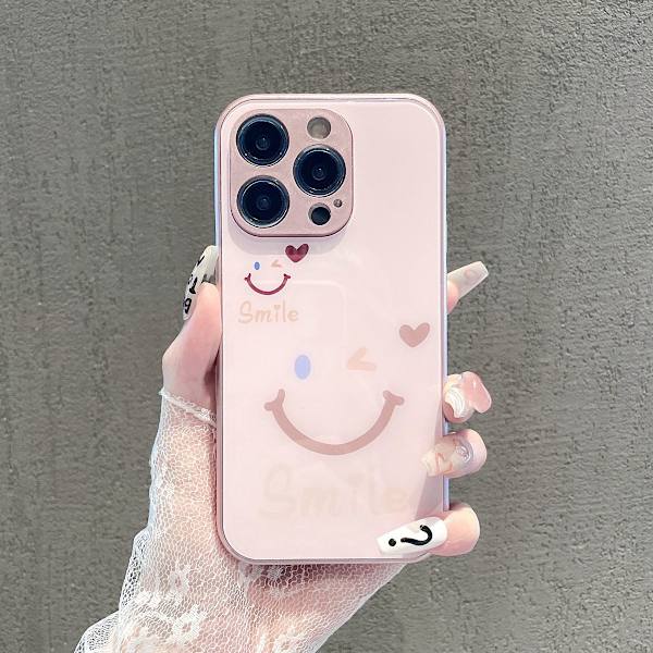 Etui til iPhone 16 Plus Intra Wound Smiley Glass Rosa