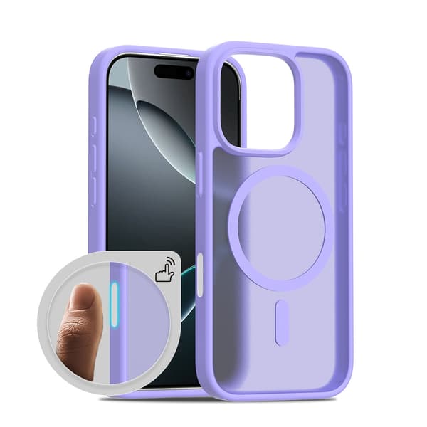 Deksler til iPhone 16 Matt Magnetisk Lys Lilla Noz14449