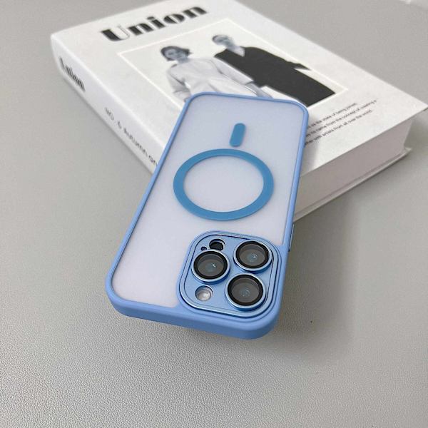 Etui til iPhone 15 Pro Magnetic Desert Gold Sky Blue