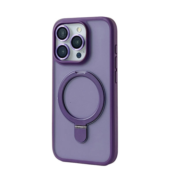 Etui til iPhone 14 Pro Max Mat Magnetisk Stand Mørk Lilla Noz22174