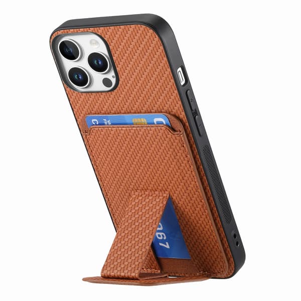 Kotelo iPhone 16 Plus -jalustalle, korttipaikka, tummanruskea Noz12741