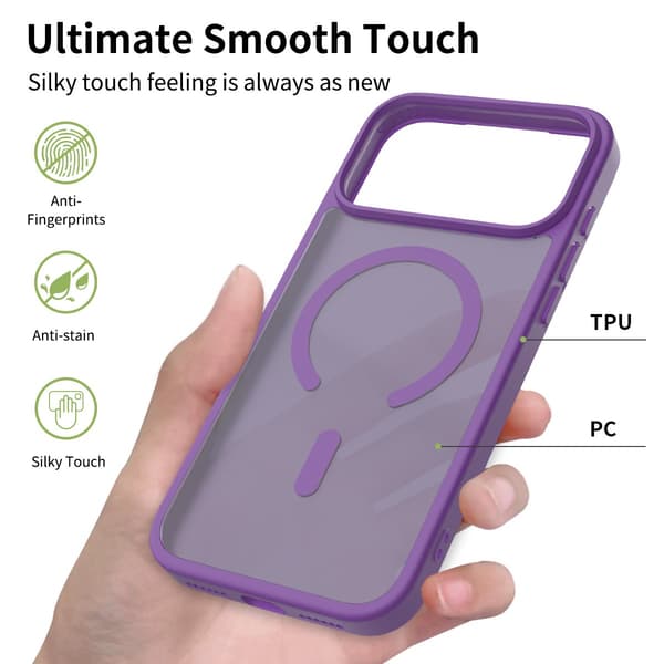 Kotelo iPhone 15 Pro Magnetic Silver Orange Noz14491