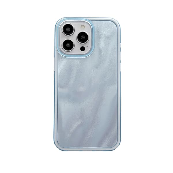 Etui til iPhone 16 Pro Flytende Sand Bølgetekstur Blå