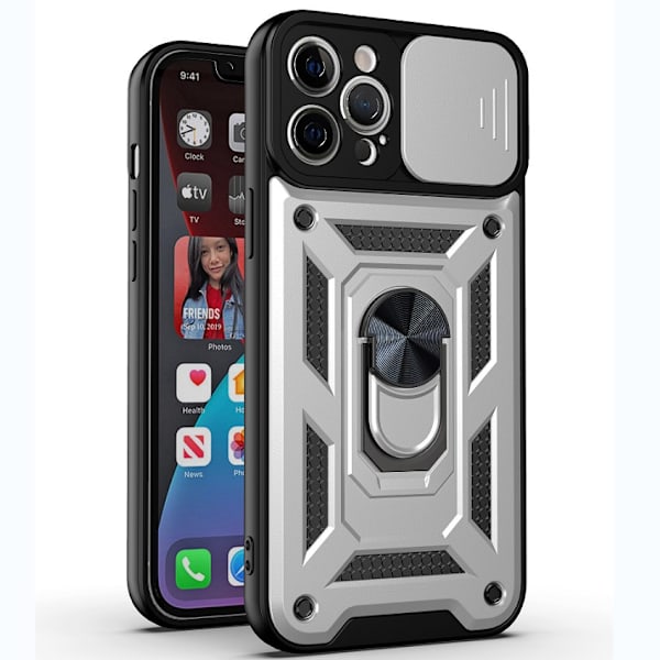 Etui til iPhone 16 Pro Max Stand Sølv Noz12340