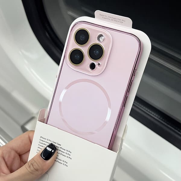 Fodral för iPhone 14 Plus Galvaniserad Magnetisk Linsdetalj Noz23835