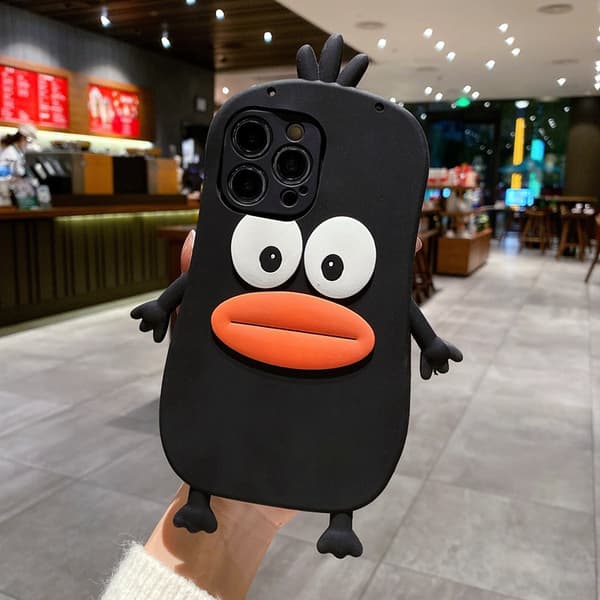 Kotelo iPhone 16 Pro Max Cartoon Lanyard Black Noz8081 -puhelimelle