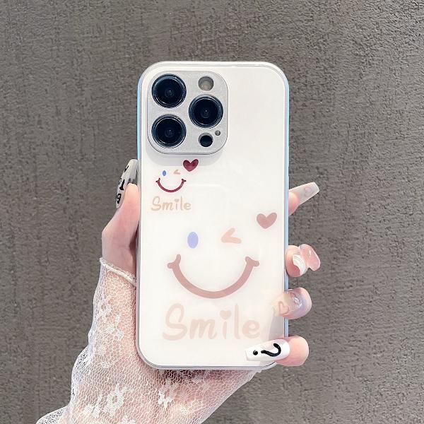 Fodral för iPhone 16 Plus Intra Wound Smiley Glass Silver