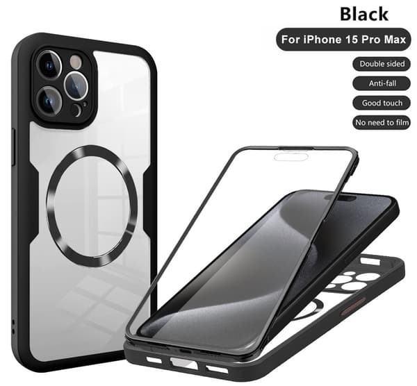 Etui til iPhone 15 Pro Magnetisk Sort Noz3700