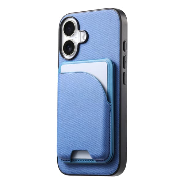Etui til iPhone 17 Magnetisk Stativ Kortspor Blå Noz24050