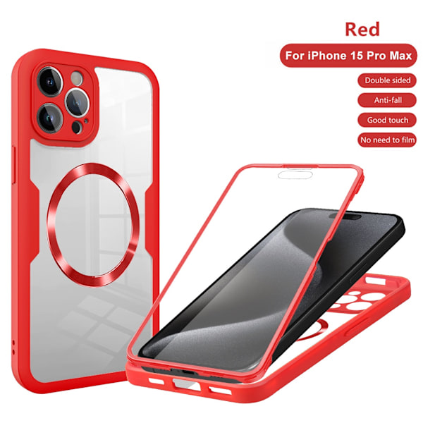 Etui til iPhone 15 Magnetisk Rød Noz3799