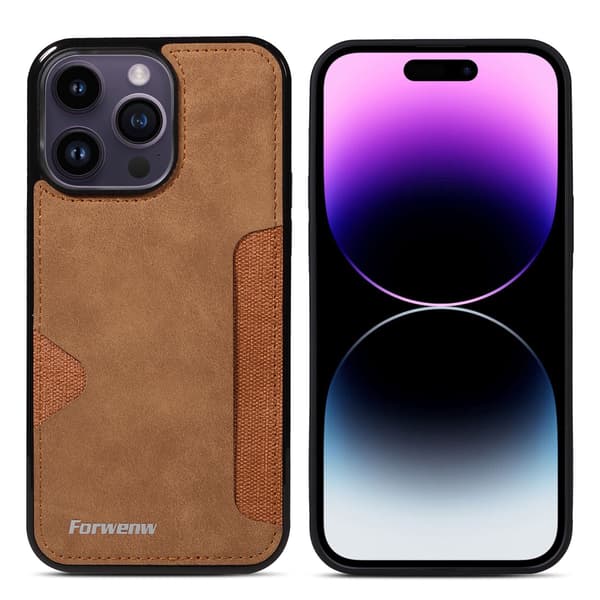 Etui til iPhone 16 Plus kortspor brun Noz9704