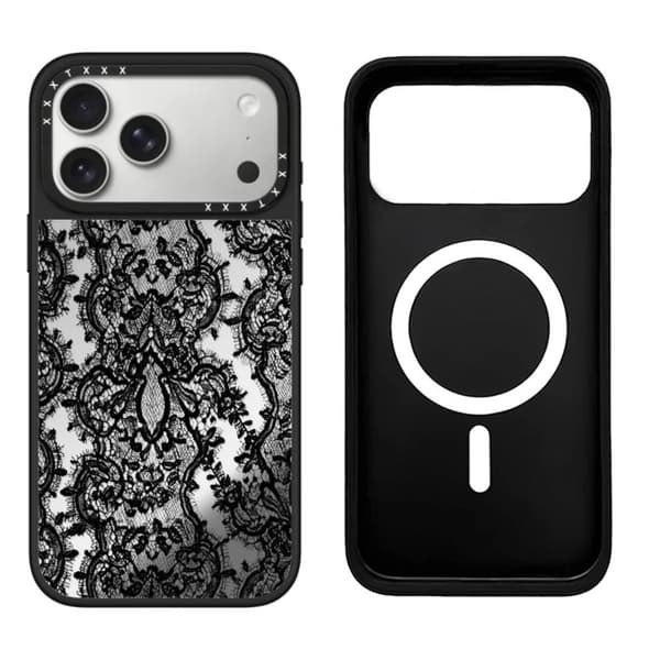Etui til iPhone 15 Hot Girl Lace Sort Sølv Noz21460
