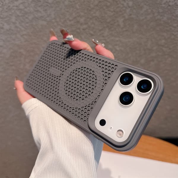 Fodral för iPhone 13 Pro Max Magnetisk Ventilerad Grå Noz11660