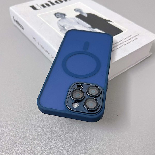 Etui til iPhone 17 Pro Magnetisk Ørkenguld Mørkeblå