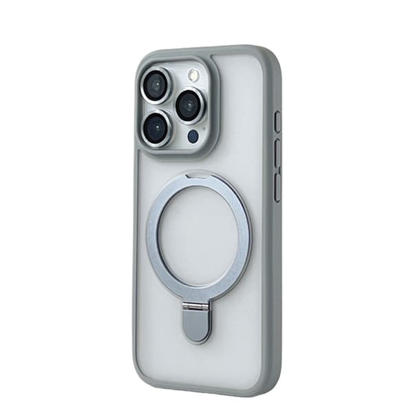 Etui til iPhone 15 Pro Matt Magnetisk Stativ Grå Noz22161