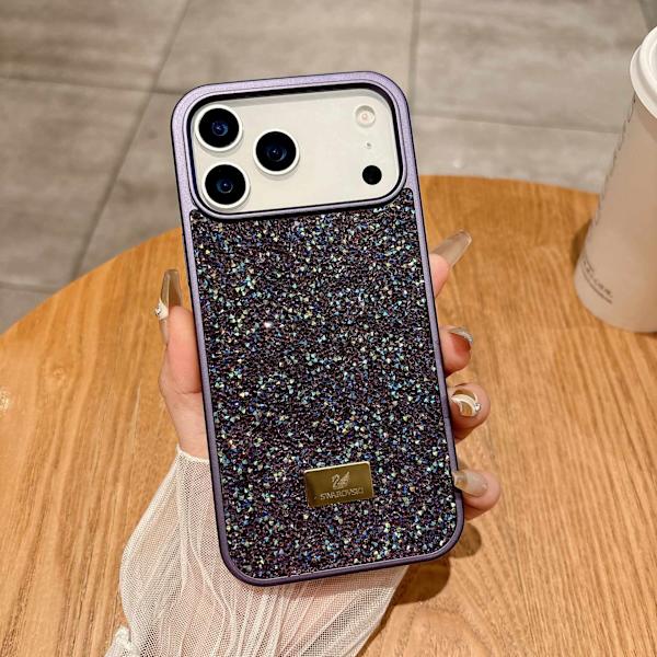 Etui til iPhone 14 Luksus Full Rhinestones Diamanter Mørk Lilla