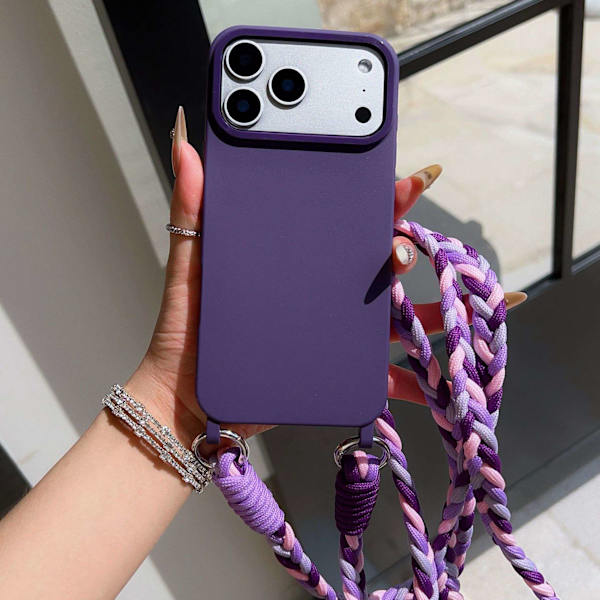 Etui til iPhone 13 Snor Lilla Rosa