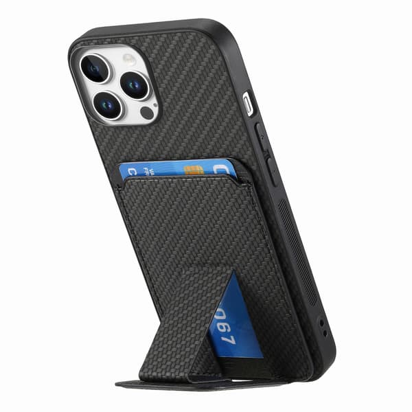 Etui til iPhone 16 Pro Max Stand Kortplads Sort Noz12680