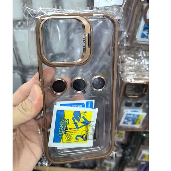 Etui til iPhone 17 Pro Glitter Klar Magnetisk Stand Linse Detalje Noz15889