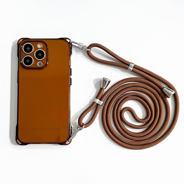 Etui til iPhone 15 Pro Max Snor Klar Brun