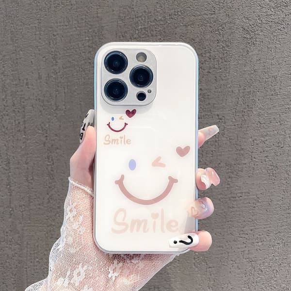 Etui til iPhone 16 Pro Intra Wound Smiley Glass Sølv