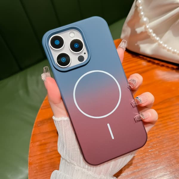 Kotelo iPhone 17 Frosted Magnetic Blue Red -puhelimelle