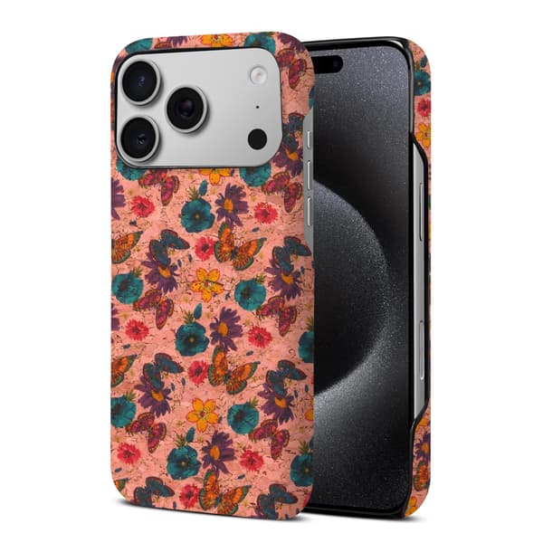 Etui til iPhone 14 Pro, egnet blomst, original rosa