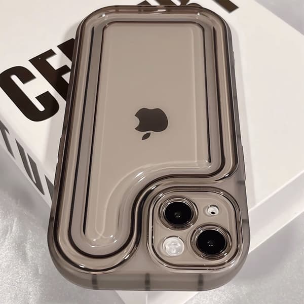 Etui til iPhone 16 Pro Støtabsorberende Ramme Klar Svart