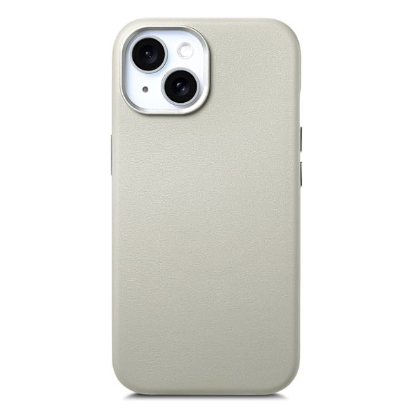 Etui til iPhone 16 E/17 E Skinntekstur Grå