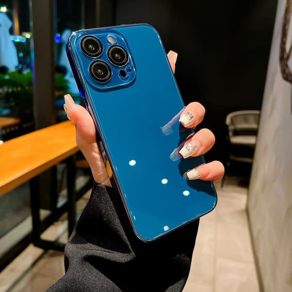 Kotelo iPhone 16 Mirror Electroplated Blue Noz15762 -puhelimelle