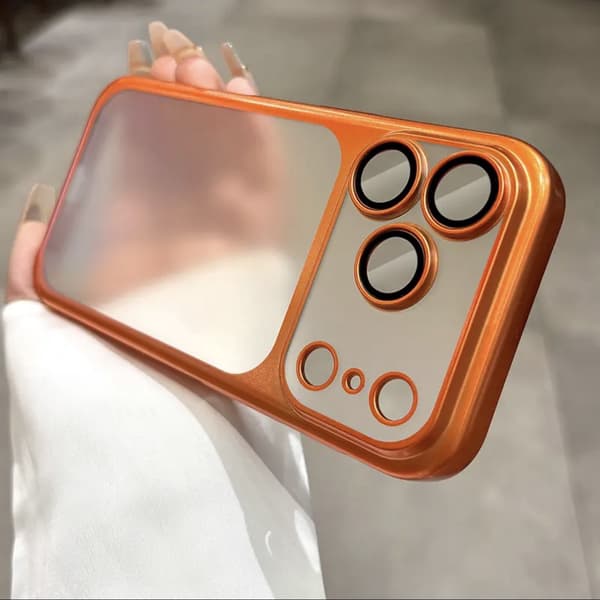 Fodral för iPhone 16 Pro Max Frostat Elektropläterad Linsdetalj Slimmad Profil Noz19054