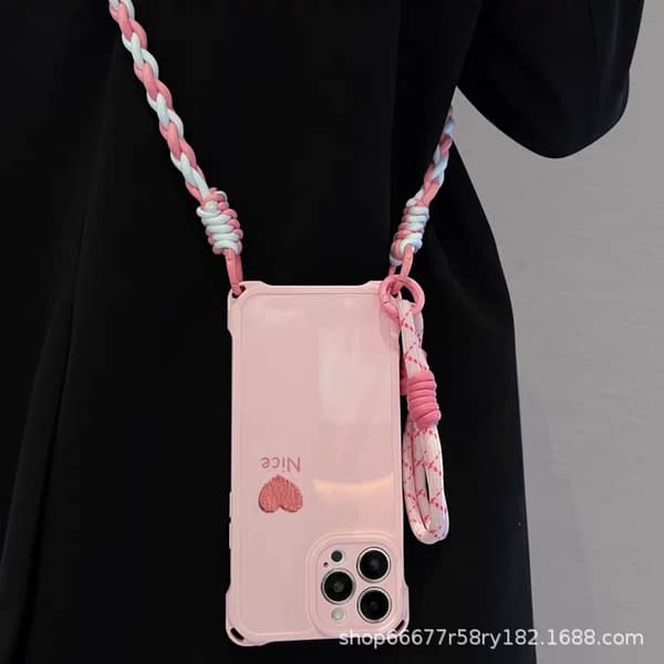 Kotelo iPhone 17 Air Lanyard Pink Noz7500 -puhelimelle