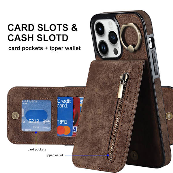 Fodral för iPhone 16 Plus Lädertextur Brun Noz3388