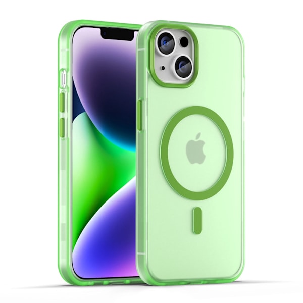 Etui til iPhone 13 Skin Feel Mat Magnetisk Grøn