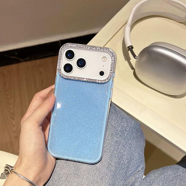Etui til iPhone 17 Pro Max Glitter Diamant Accent Blå