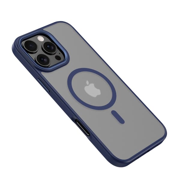 Fodral för iPhone 14 Pro Skin Feel Matt Klar Magnetisk Klar Blå