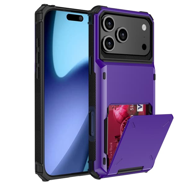 Etui til iPhone 13 Pro Max Kortplads Lilla Noz5431