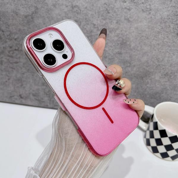 Etui til iPhone 16 Pro Glitter Diamant Accent Magnetisk Guld