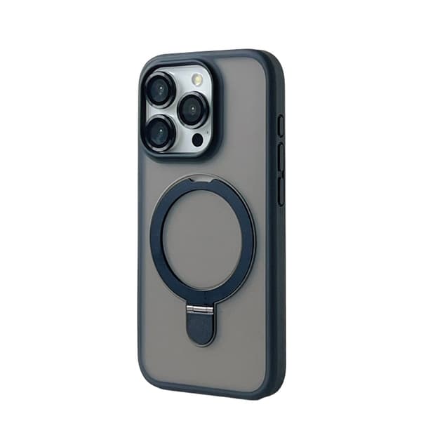Kotelo iPhone 15 Plus Matte Magnetic Stand Musta Noz22149