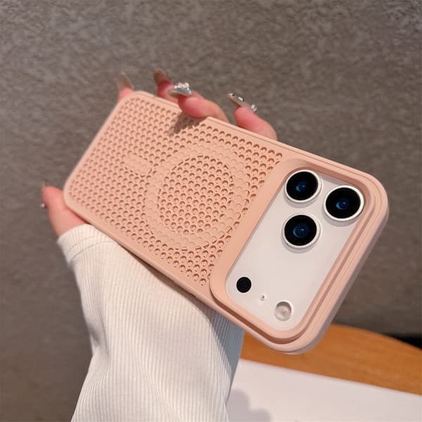 Etui til iPhone 17 Pro Max Magnetisk Ventilert Rosa Noz11587