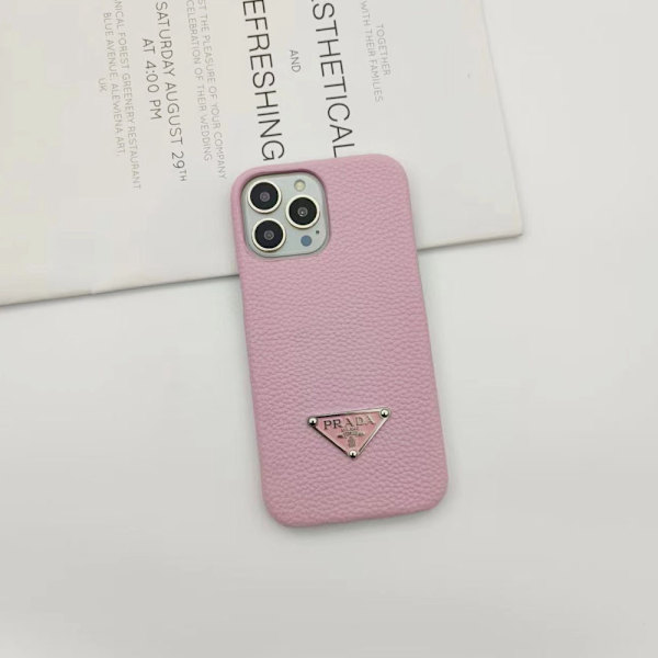 Etui til iPhone 14 Pro Lædertekstur Pink Noz10593