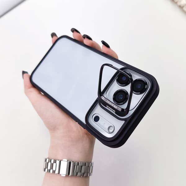 Kotelo iPhone 15 Plus Clear Stand Lens Detail Clear Noz23616
