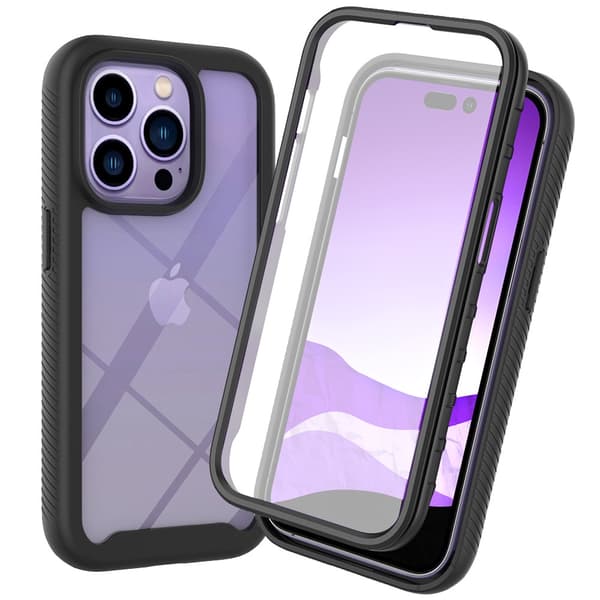 Kotelo iPhone 16 Three One paksunnettu etuosa musta