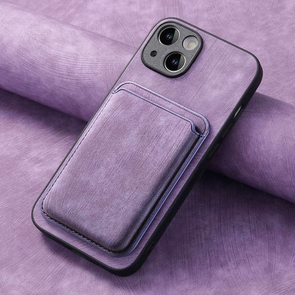 Etui til iPhone 17 Pro Max Magnetisk Stativ Kortspor Lilla Noz16743