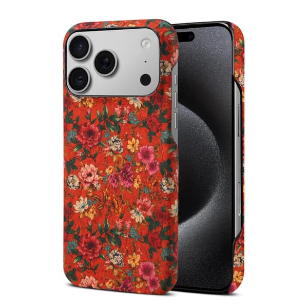Kotelo iPhone 16 Pro Maxille Sopiva Kukka Alkuperäinen Punainen