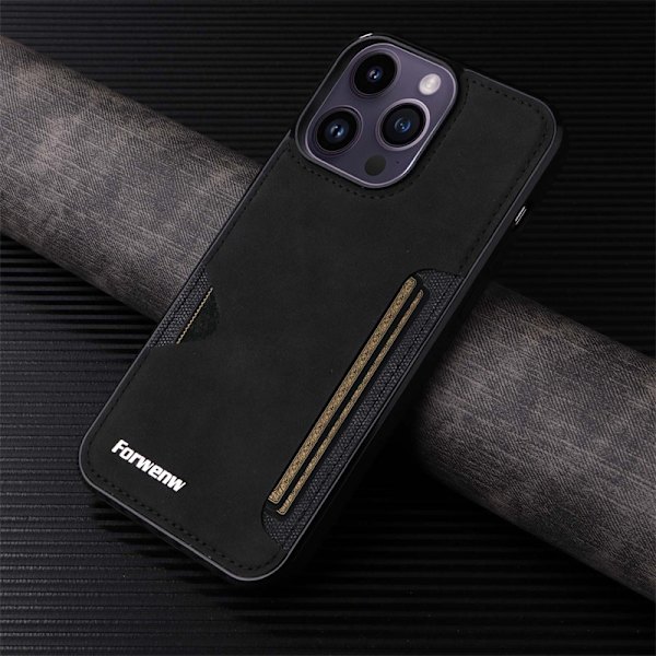 Etui til iPhone 13 Pro Max Stand Kortplads Sort Noz2113
