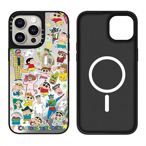 Etui til iPhone 16 Plus Magnetisk Sølv Svart Noz1248