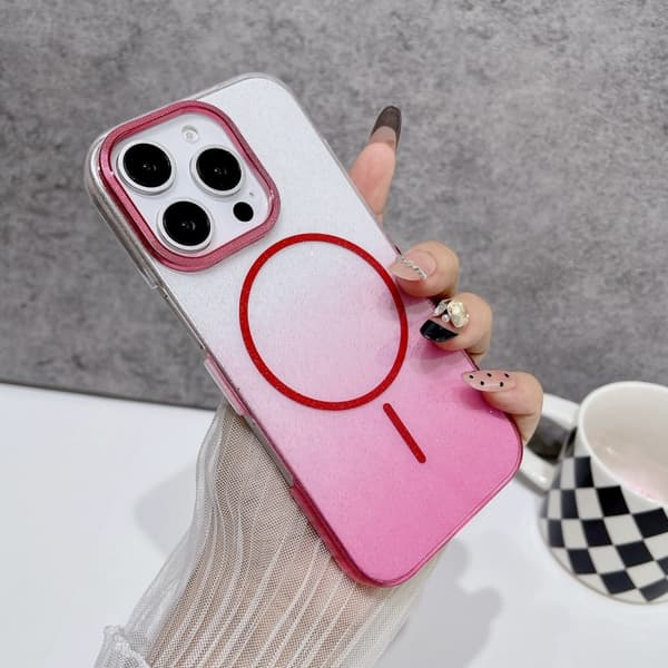 Etui til iPhone 17 Pro Glitter Diamant Accent Magnetisk Guld