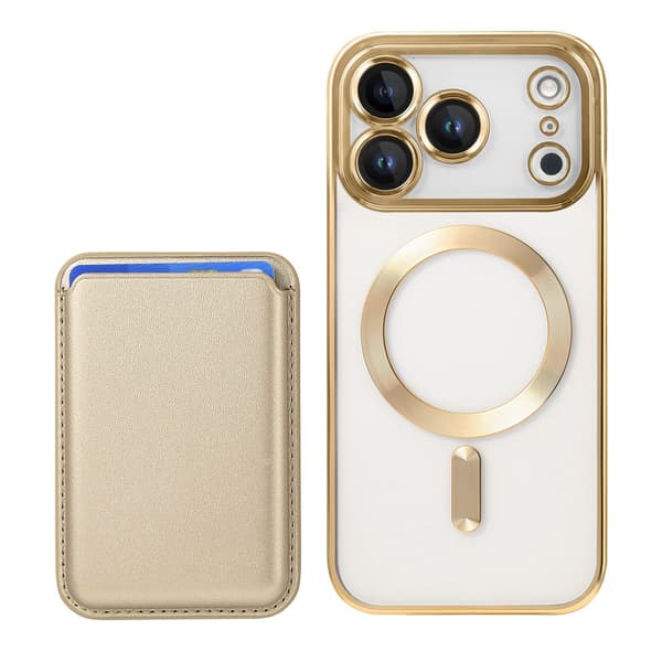Etui til iPhone 17 Pro Max galvaniseret magnetisk stander linse detaljekort Noz6162