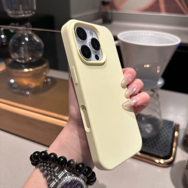 Skal för iPhone 14 Pro Max Flytande Silikon Silikon Gul Noz17436
